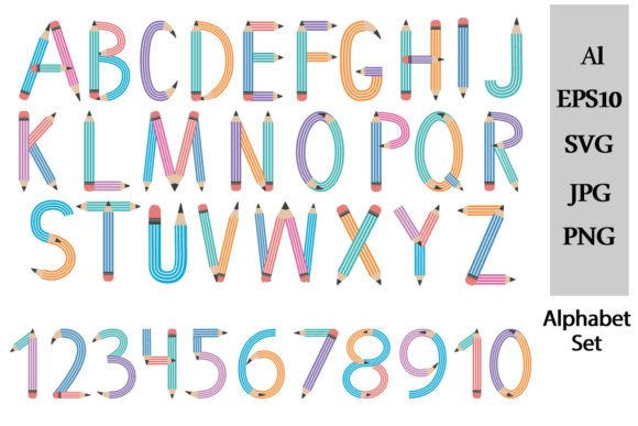 Alphabet, Letters and Numbers from SVG: Graphics for Crafts