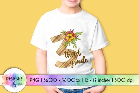 Back to School 3rd Grade Sublimation Graphics