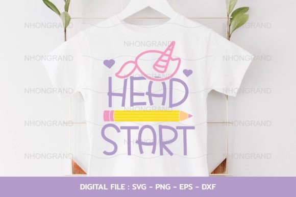 Head Start Svg, Pencil Unicorn School Graphics