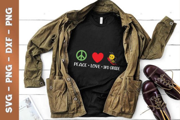 Peace Love 3rd Grade Back to School Graphics