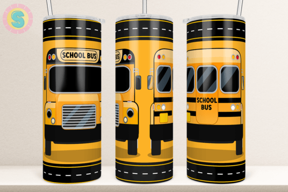 School Bus 20Oz Tumbler Wrap: Graphics & Crafts for Branding