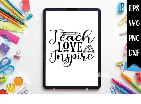 Teach Love Inspire Svg Design for Crafts and Graphics