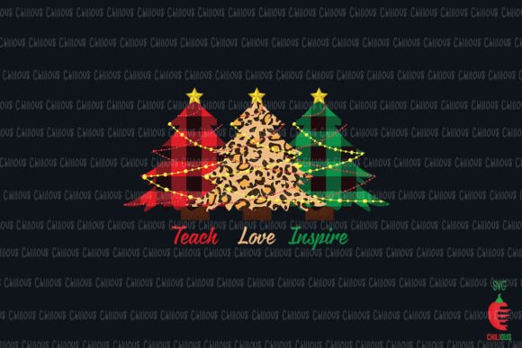 Teach Love Inspire Teacher Christmas Graphics and Crafts