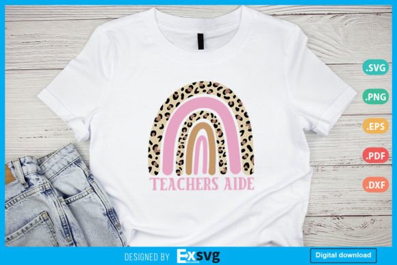 Teachers Aide Boho Rainbow Graphics